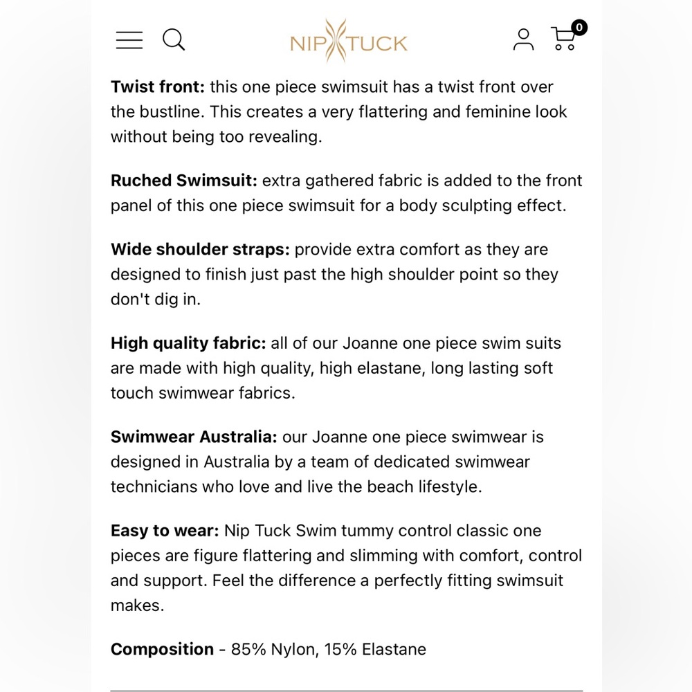 OnePiece NipTuck Joanne sz6 fit C-DD Swim•power mesh•bodySculpting tummy control - Picture 7 of 8